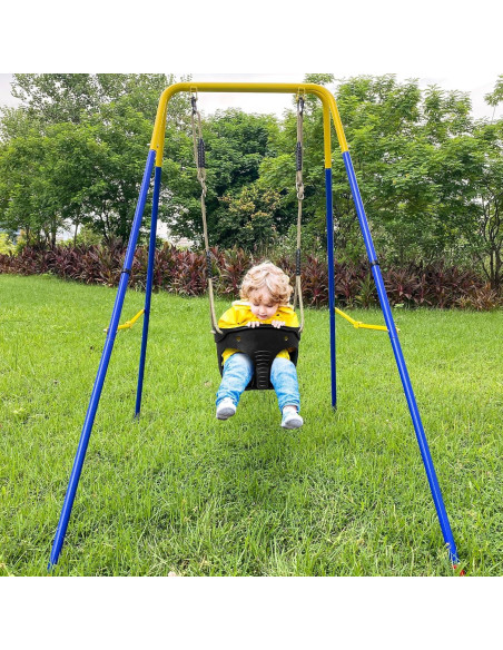 Columpio para Niños SELEWARE Plegable Elefante Negro 7.15 kg Columpio para Niños SELEWARE Plegable Elefante Negro 7.15 kg