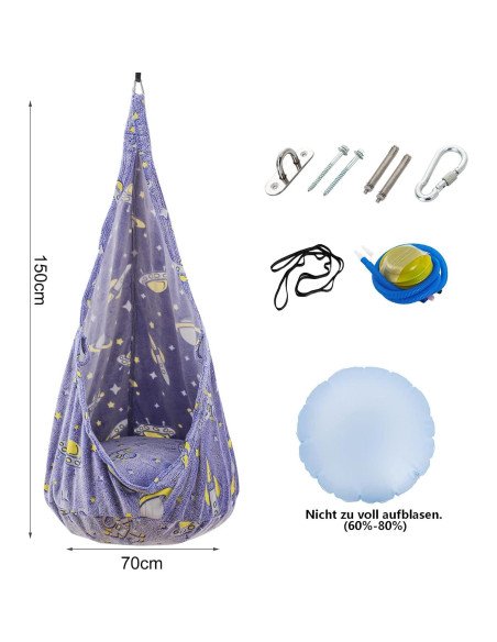 Silla de Columpio Sensorial ZAIXIA para Niños - 70 cm Silla de Columpio Sensorial ZAIXIA para Niños - 70 cm