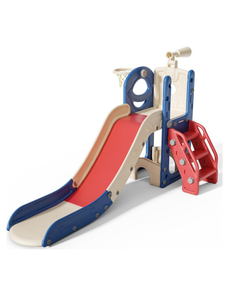 Tobogán 6 en 1 w-nest Rojo y Azul para Niños 1-3 Años Tobogán 6 en 1 w-nest Rojo y Azul para Niños 1-3 Años