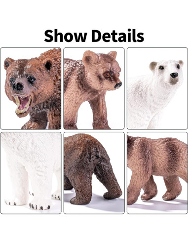 Set de 9 Figuras de Osos Realistas Zoopal - Juguetes Educativos