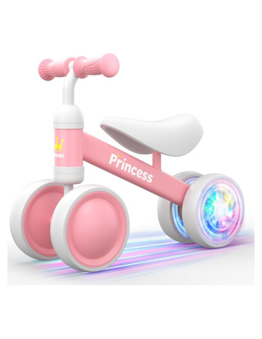 Bicicleta de Equilibrio Bekilole Rosa para Bebés 1-3 Años