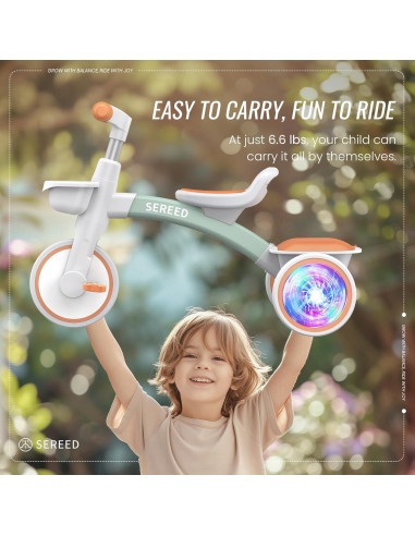 Triciclo SEREED Colorido para Niños 2 a 5 Años Ajustable