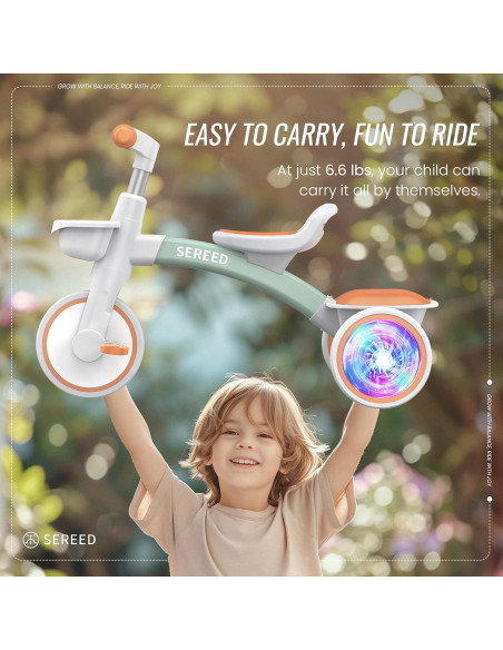 Triciclo SEREED Colorido para Niños 2 a 5 Años Ajustable Triciclo SEREED Colorido para Niños 2 a 5 Años Ajustable