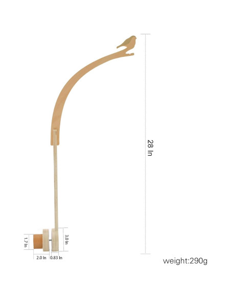 Soporte de Móvil para Cuna EERKEOD - Madera de Haya - Antideslizante Soporte de Móvil para Cuna EERKEOD - Madera de Haya - Antideslizante