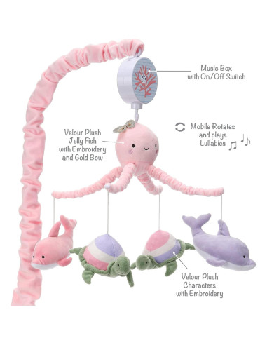 Móvil Musical para Cuna Lambs & Ivy Sueños Marinos