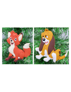 Juego de Adornos Zorro y el Sabueso Todd y Copper 7.62 cm
