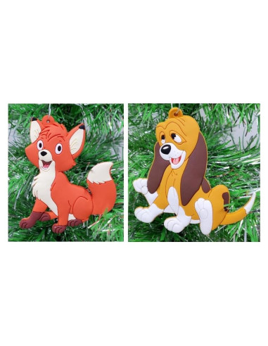 Juego de Adornos Zorro y el Sabueso Todd y Copper 7.62 cm