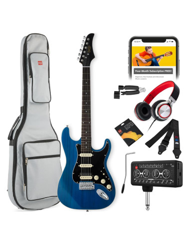 Kit de guitarra eléctrica HSS Best Choice con amplificador y accesorios