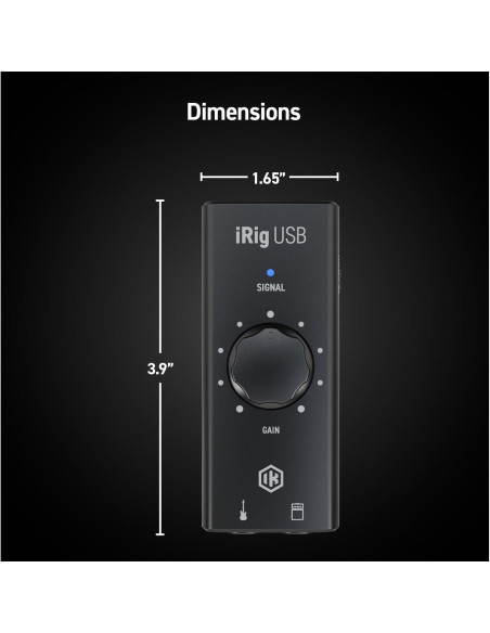 Interfaz de Audio para Guitarra IK Multimedia iRig USB 24 bits Interfaz de Audio para Guitarra IK Multimedia iRig USB 24 bits