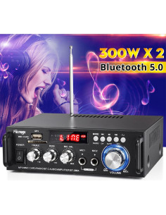Amplificador Estéreo Inalámbrico Bluetooth 298A 40Wx2 300W 2