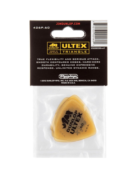 Puas de guitarra Dunlop Ultex 0.60mm - Paquete de 6 Puas de guitarra Dunlop Ultex 0.60mm - Paquete de 6