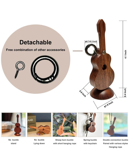 Soporte para Púa de Guitarra con Llavero y 7 Púas - Regalo Musical Soporte para Púa de Guitarra con Llavero y 7 Púas - Regalo Musical