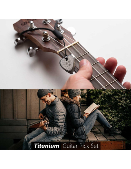 Pua de Guitarra de Titanio GPCA 3mm con Correa - Accesorios Pua de Guitarra de Titanio GPCA 3mm con Correa - Accesorios