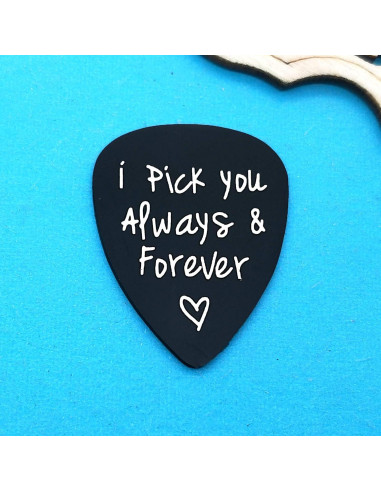 Pua de Guitarra Te Elijo - Regalo de Acero Inoxidable para Él
