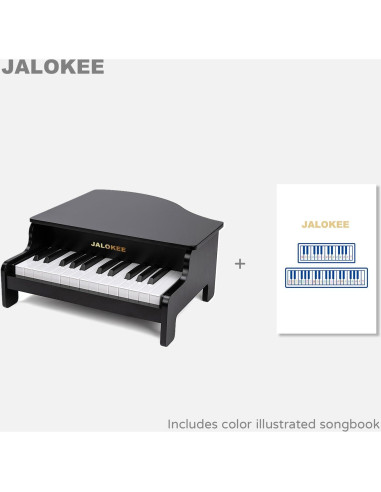 Teclado de Piano JALOKEE 25 Teclas de Madera para Niños