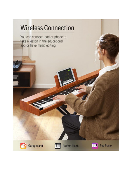 Teclado Digital Donner DEP-1S 88 Teclas con Bluetooth y Pedal Teclado Digital Donner DEP-1S 88 Teclas con Bluetooth y Pedal