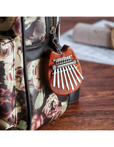 Mini Kalimba de Pulgar MIFOGE 8 Teclas Madera con Lanyard Mini Kalimba de Pulgar MIFOGE 8 Teclas Madera con Lanyard
