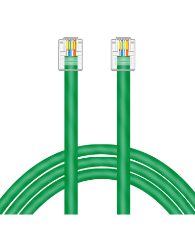 Cable RJ11 DSL 0.91m NECABLES CAT5E Alta Velocidad Verde