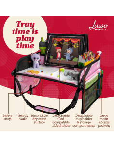 Bandeja de Viaje Lusso Gear para Niños Unicornio Rosa 40.6x33cm 2