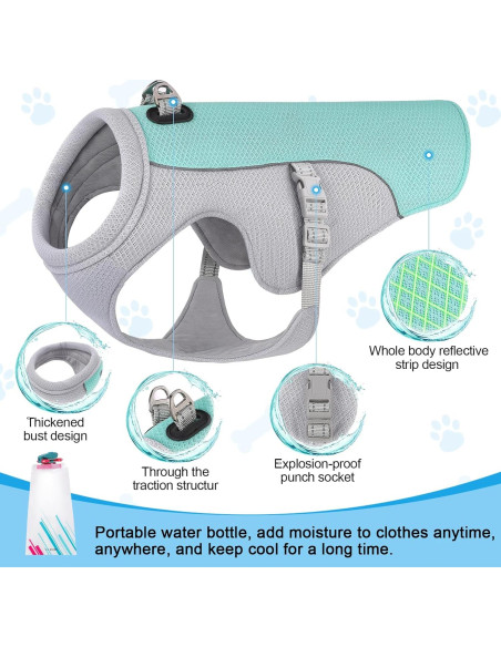 Chaleco Refrigerante para Perros Guzekier con Botella S Chaleco Refrigerante para Perros Guzekier con Botella S