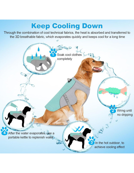 Chaleco Refrigerante para Perros Guzekier con Botella S Chaleco Refrigerante para Perros Guzekier con Botella S
