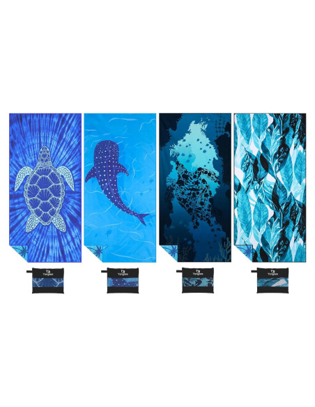 Paquete de 4 Toallas de Playa Microfibra Yongoes 81x180 cm Paquete de 4 Toallas de Playa Microfibra Yongoes 81x180 cm
