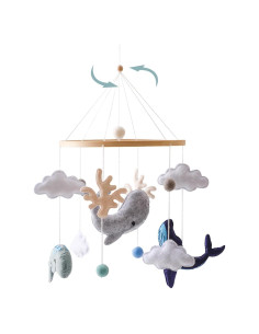 Móvil para Cuna Ikubigu Ballena - Animales del Océano 22.8x14cm
