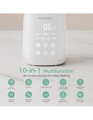 Calentador de Botellas Momcozy Rápido con Temporizador y Apagado Automático