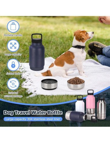 Botella de Agua para Perros Rosvola 32Oz Aislada Azul