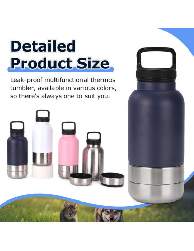 Botella de Agua para Perros Rosvola 32Oz Aislada Azul