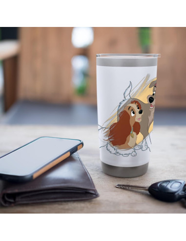 Vaso Aislado de Acero Inoxidable Disney Lady y el Vagabundo 591 ml