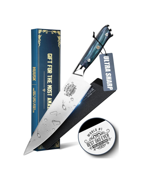 Cuchillo de Chef Huusk 20 cm Acero Inoxidable Mango Resina Cuchillo de Chef Huusk 20 cm Acero Inoxidable Mango Resina