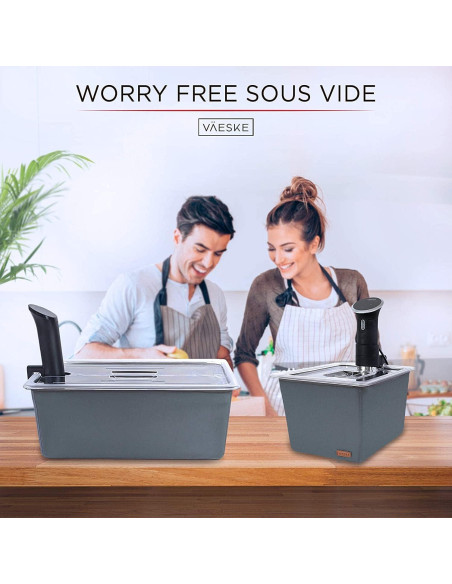 Contenedor Sous Vide 26 Litros Veske con Tapa y Soportes