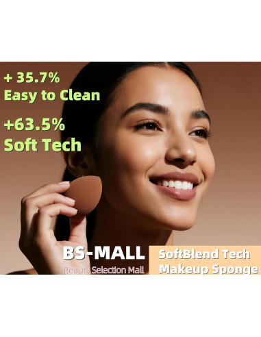 Set de Esponjas de Maquillaje BS-MALL V3.0 con Bolsa Impermeable