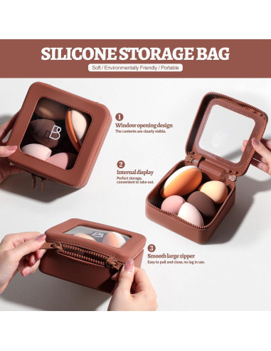 Set de Esponjas de Maquillaje BS-MALL V3.0 con Bolsa Impermeable