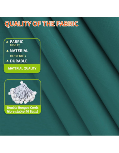 Cubierta de Carpa Impermeable TGEHAP 10x20 Verde PE