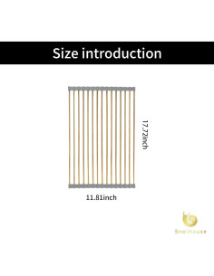 Escurridor de Platos Snailhouse Acero Inoxidable 45.2x30cm Dorado 2