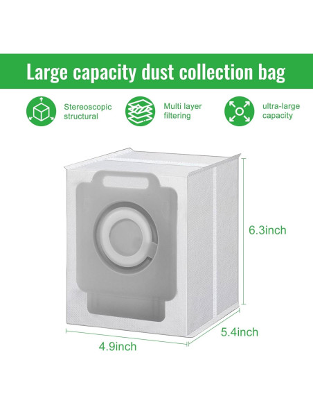 Paquete de 12 bolsas de vacío HNRLOY para iRobot Roomba Paquete de 12 bolsas de vacío HNRLOY para iRobot Roomba