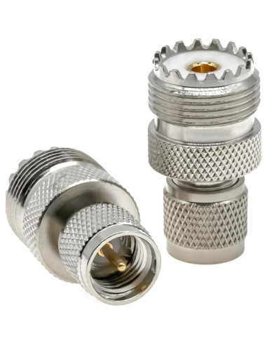 Adaptadores Coaxiales PL259 UHF Ahoaepy 2PCS Mini UHF Macho