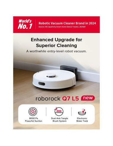 Aspiradora Robot Roborock Q7 L5 con Mopa y Navegación LiDAR