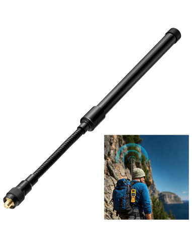 Antena Táctica Gooseneck Bingfu VHF UHF 136-520MHz 3.5dBi