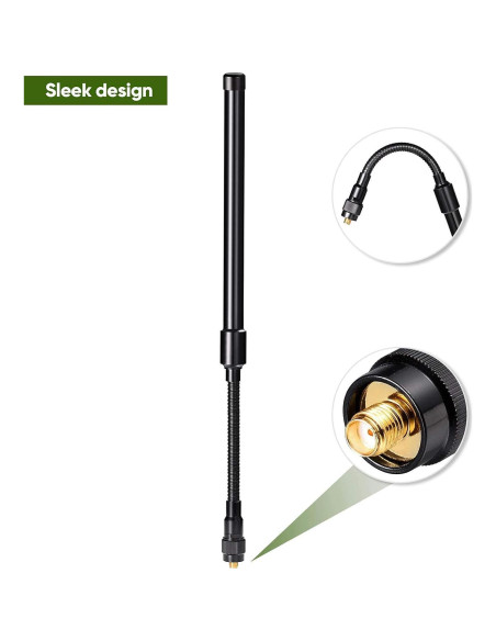 Antena Táctica Gooseneck Bingfu VHF UHF 136-520MHz 3.5dBi Antena Táctica Gooseneck Bingfu VHF UHF 136-520MHz 3.5dBi