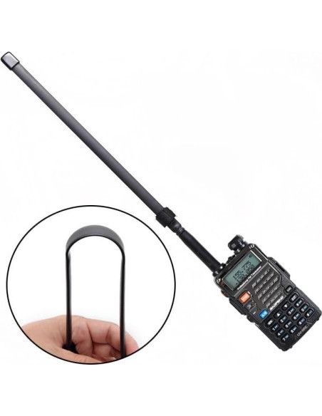 Antena BAOFENG VHF/UHF 47.6 cm 144/430MHz Alta Ganancia Antena BAOFENG VHF/UHF 47.6 cm 144/430MHz Alta Ganancia