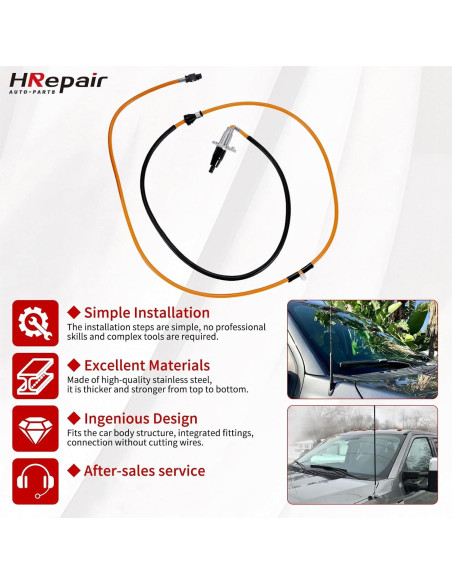 Soporte de Base de Antena de Radio HRepair para Ford F250/F350 2017-2024 Soporte de Base de Antena de Radio HRepair para Ford F250/F350 2017-2024