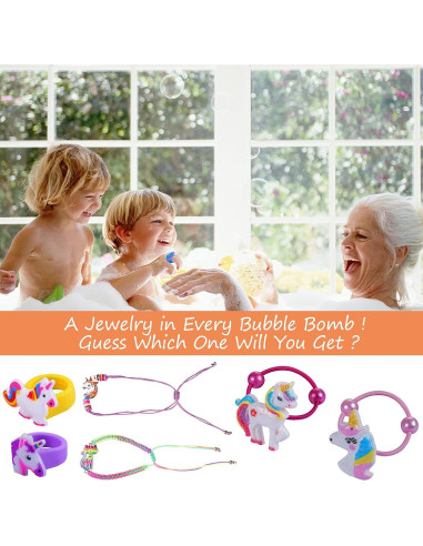 Bombas de Baño XXXL Beauwell con Joyería Sorpresa - Regalo para Niñas