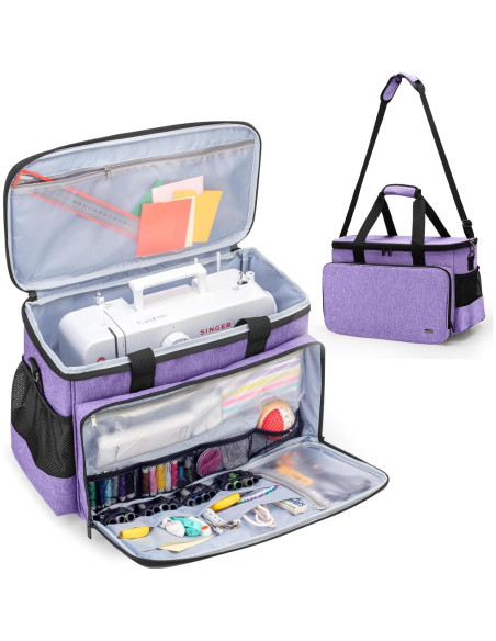 Funda para Máquina de Coser Yarwo Púrpura con Base Reforzada Funda para Máquina de Coser Yarwo Púrpura con Base Reforzada