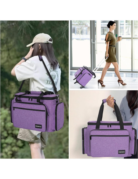Funda para Máquina de Coser ITHWIU con Bolsillos - Púrpura Funda para Máquina de Coser ITHWIU con Bolsillos - Púrpura