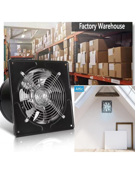 Ventilador de Escape Aydomer 40W 6" Pared Negro Eficiente Ventilador de Escape Aydomer 40W 6" Pared Negro Eficiente