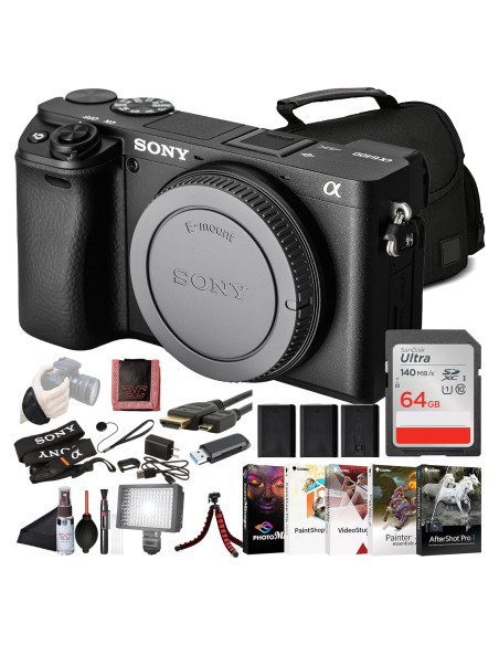 Cámara sin Espejo Sony ILCE-6400/B 24.2MP 4K con Accesorios Cámara sin Espejo Sony ILCE-6400/B 24.2MP 4K con Accesorios