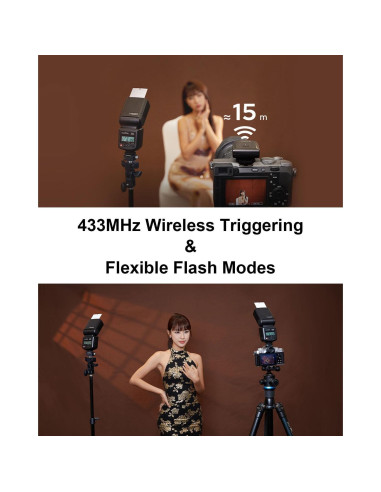 Flash Speedlite Godox TT520 III GN33 Inalámbrico para Cámaras